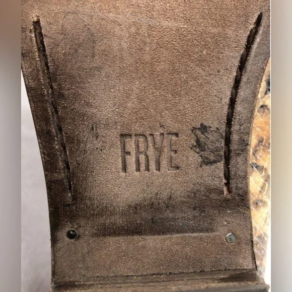 Frye Leather Melanie Snakeskin Embossed Mule - Picture 5 of 7